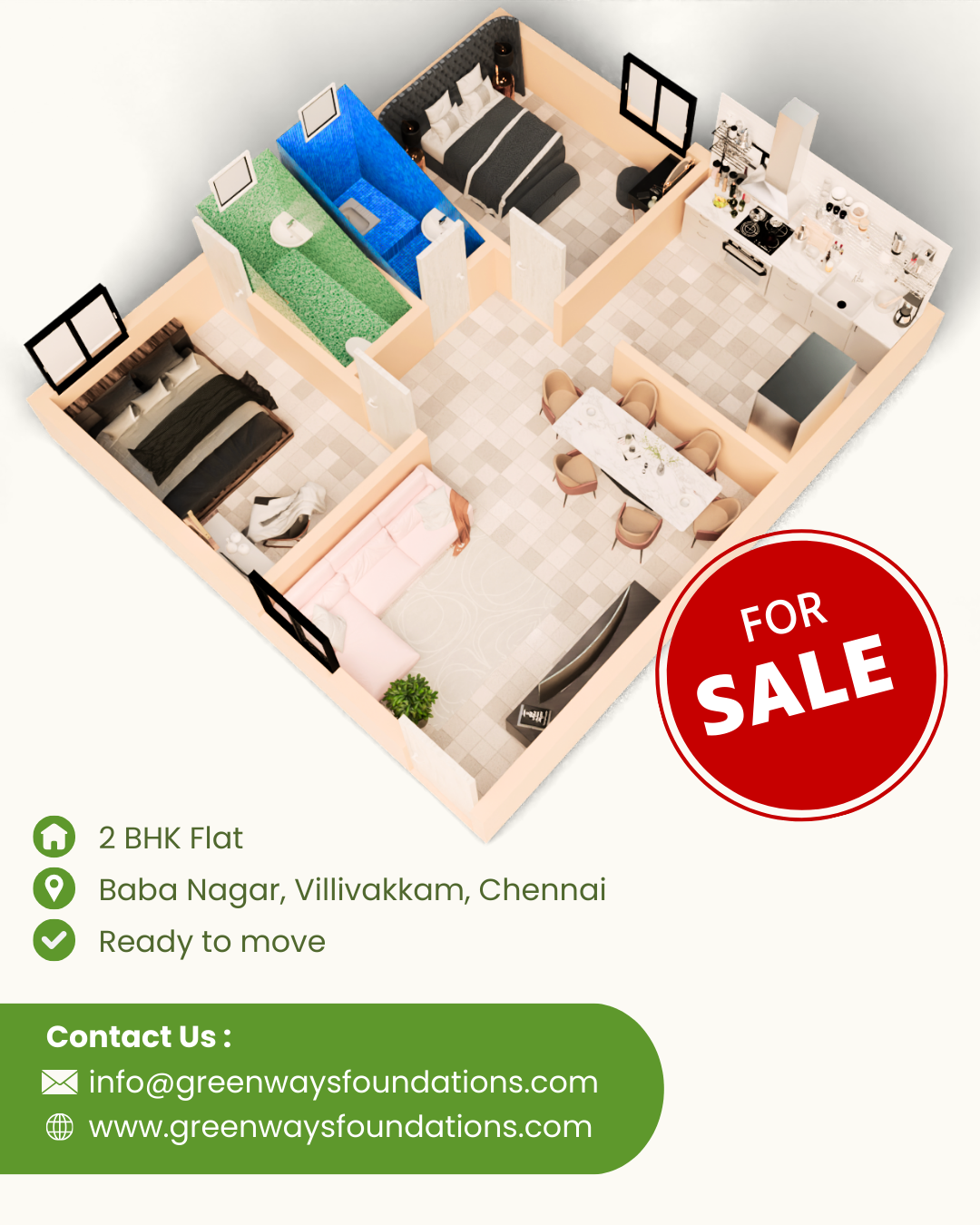 2BHK Flat in Villivakkam